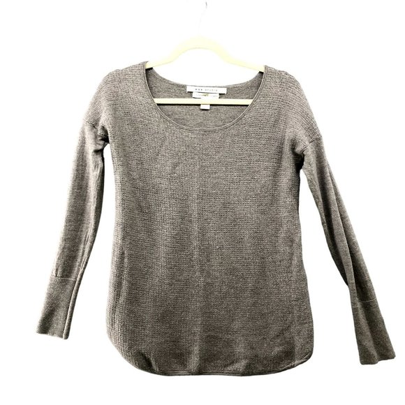 Max Studio Sweaters - Max Studio Wool Sweater Womens L Extra Fine Merino Light Brown Chestnut Taupe